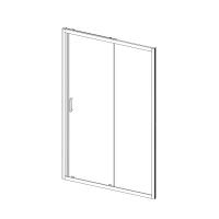 Душевая дверь Alpha VDS-3AL120CLG 1200х1900 цвет брашированное золото стекло прозрачное Vincea
