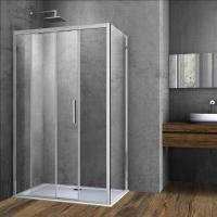 Душевая уголок прямоугольный Soft VSR-3SO9011CL 1100х900x1950 цвет хром стекло прозрачное Vincea
