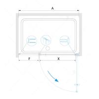 Душевая дверь RGW HO-012B  90*195 350601209-14 профиль Чёрный стекло Прозрачное 8 мм RGW