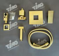 Смеситель встроенный с гигиеническим душем Timo Selene 2089/17SM золото матовое