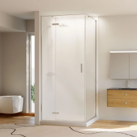 Душевой угол раздвижной прямоугольный RV073R/L-100100-06-C4 1000х1000х1950 Цвет профиля Хром Стекло Дождь Veconi