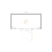 Дверь в проем.  VERONA-W-B-13-40+60/40-P-Cr-R 1400x1950 Cezares