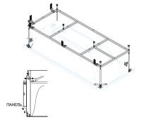 Металлический каркас для акриловой ванны EMP-140-70-MF-R 1400x700 Cezares