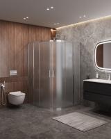 Душевой уголок,полукруглый MOLVENO-R-22-90+20-P-Cr 1100x1100x1950 Cezares